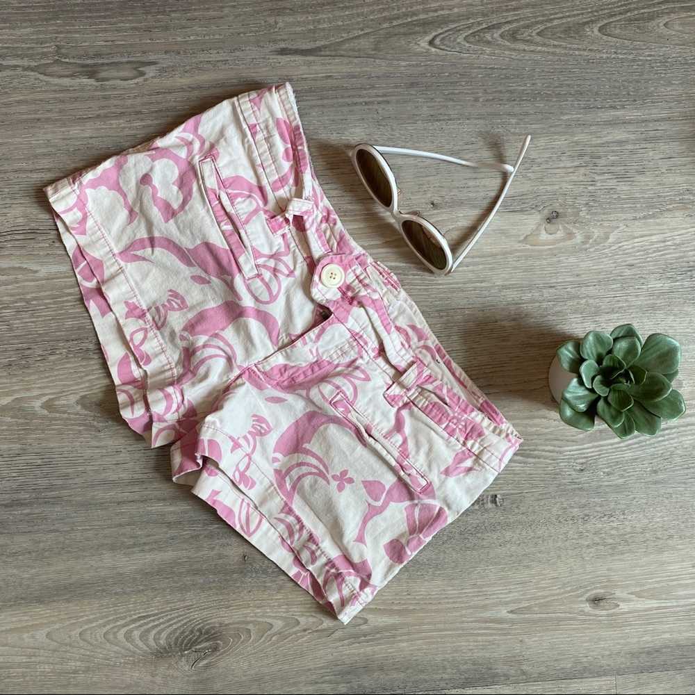 American Eagle floral jean shorts